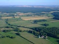 Aerial view of french countryside north Yonne