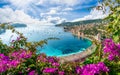 Aerial view of French Riviera coast