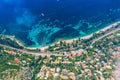 Aerial view of French Riviera coast near of Nice, Cote d`Azur, France, Europe Royalty Free Stock Photo