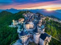 Aerial view of French village at bana hills, Da nang, Vietnam Royalty Free Stock Photo