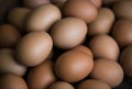 Aerial view of fresh hen eggs wallpaper