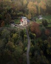 Aerial view of Frey Tower and Monchsberg - Salzburg, Austria