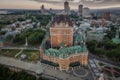 Aerial View of Frontenac Castle in Quebec City, Canada Royalty Free Stock Photo