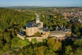 Aerial view of Frydlant castle, Czech Republic