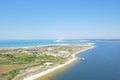 An Aerial View of Ft. Pickens along Pensacola Beach, FL. USA Royalty Free Stock Photo