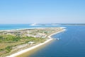 An Aerial View of Ft. Pickens along Pensacola Beach, FL. USA Royalty Free Stock Photo