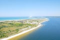 An Aerial View of Ft. Pickens along Pensacola Beach, FL. USA Royalty Free Stock Photo