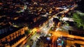 Aerial view of Funchal at night in Madeira, Portugal Royalty Free Stock Photo