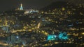 Aerial view of Funchal by night timelapse, Madeira Island, Portugal Royalty Free Stock Photo