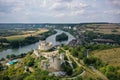 Aerial view on gaillard castle in the city of the andelys Royalty Free Stock Photo