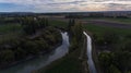 Aerial view of Gaiman, Chubut, Patagonia Argentina