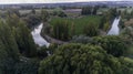 Aerial view of Gaiman, Chubut, Patagonia Argentina