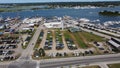 Aerial View of Galilee & Great Island, Narragansett, Rhode Island in Early August 2023