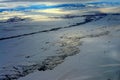 Aerial view Gallatin River Boseman Montana