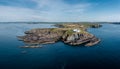 Aerial view of the Galley Head Lighthouse in County Cork