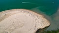 Aerial view of the Galon d`Or beach, La Tremblade, Charente Maritime