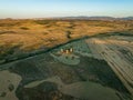 Aerial view of Galvez ruins at dusk Royalty Free Stock Photo