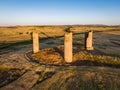 Aerial view of Galvez ruins at dusk Royalty Free Stock Photo