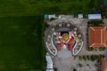 Aerial view of The Ganesha idol enshrined in temple thailand.