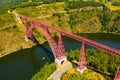 Aerial view of Garabit Viaduct, France Royalty Free Stock Photo