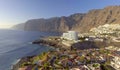 Aerial view of Garachico landscape in Tenerife from drone Royalty Free Stock Photo