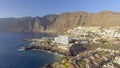 Aerial view of Garachico landscape in Tenerife from drone Royalty Free Stock Photo