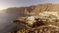 Aerial view of Garachico landscape in Tenerife from drone Royalty Free Stock Photo