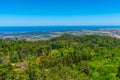 Aerial view of gardens of the national palace of Pena, Sintra, Lisbon Royalty Free Stock Photo