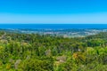 Aerial view of gardens of the national palace of Pena, Sintra, Lisbon Royalty Free Stock Photo