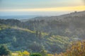 Aerial view of gardens of the national palace of Pena, Sintra, L Royalty Free Stock Photo