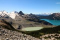 Aerial view of Garibaldi Lake and Mount Garibaldi in the Coast Mountains of British Columbia Royalty Free Stock Photo