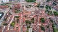 Aerial view of Gdansk. Landscape of Gdansk old city with the Mot awa River Royalty Free Stock Photo