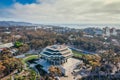 Aerial view of Geisel library and UCSD campus