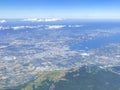 Aerial view of Geneva city, Switzerland Royalty Free Stock Photo