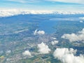 Aerial view of Geneva city, Switzerland Royalty Free Stock Photo