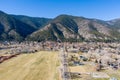 Aerial view of Genoa, Nevada Royalty Free Stock Photo