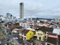 Aerial view of George Town city, Penang. Royalty Free Stock Photo