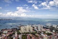 Aerial view of George Town from The Top Komtar in Penang, Malaysia. Royalty Free Stock Photo