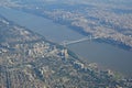 Aerial view of the George Washington Bridge between New York and New Jersey Royalty Free Stock Photo