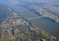 Aerial view of the George Washington Bridge between New York and New Jersey Royalty Free Stock Photo