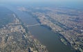 Aerial view of the George Washington Bridge between New York and New Jersey Royalty Free Stock Photo