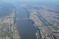 Aerial view of the George Washington Bridge between New York and New Jersey Royalty Free Stock Photo