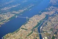 Aerial view of the George Washington Bridge between New York and New Jersey