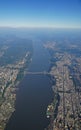 Aerial view of the George Washington Bridge between New York and New Jersey Royalty Free Stock Photo