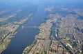 Aerial view of the George Washington Bridge between New York and New Jersey Royalty Free Stock Photo