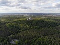 Aerial view of German forest Grunewald located in the western side of Berlin on the east side of the Havel. Royalty Free Stock Photo