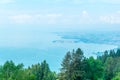 Aerial view of the german island Lindau situated on the bodensee lake....IMAGE Royalty Free Stock Photo
