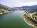 Aerial view of Germasogeia dam, Limassol, Cyprus Royalty Free Stock Photo