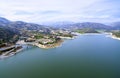 Aerial view of Germasogeia dam, Limassol, Cyprus Royalty Free Stock Photo