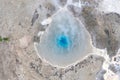 Aerial view of Geysir geyser Royalty Free Stock Photo